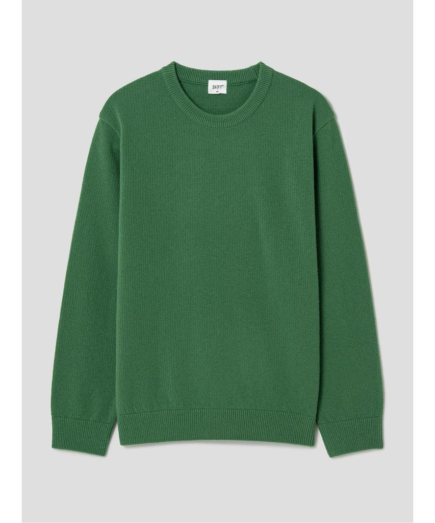 SHIFT.G Wool Texture Crewneck Sweater Green