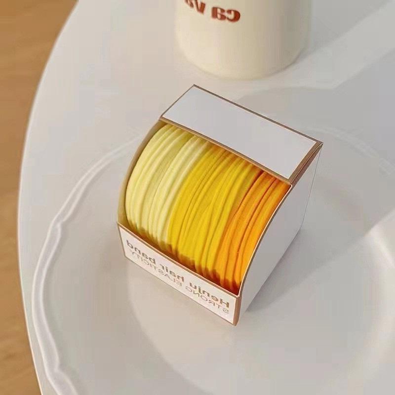 

Градиентный цветной хвостик для волос, бесшовное кольцо для волос, эластичная резинка, женская резинка для волос, бесшовная веревка для завязывания волос