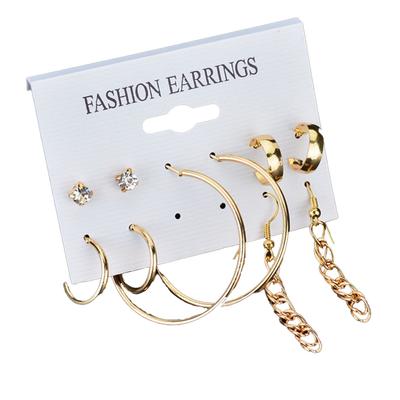 12 Pairs Silver Earrings Stylish Fashion Accessory Girl Ear Dangle Hoop Ear Pendant Ear Drops for Party Banquet Daily Dress
