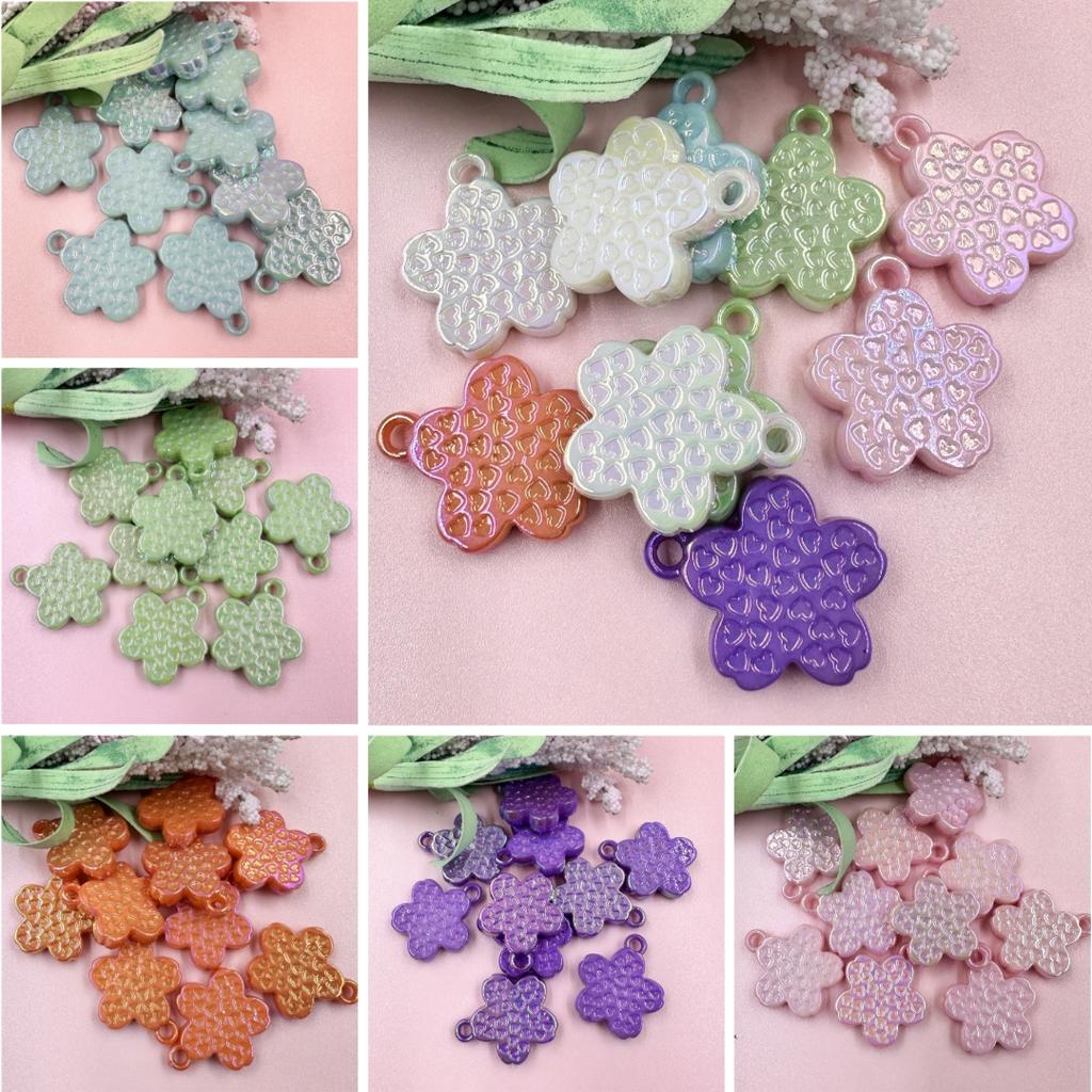 Για Κολιέ Μπρελόκ 26.4 * 30.5mm Αξεσουάρ Κατασκευή Κοσμημάτων Ακρυλικό Υλικό Χειροποίητο DIY 10 Τμχ Χάντρες Πετάλου Δημιουργικό Εξαιρετικό