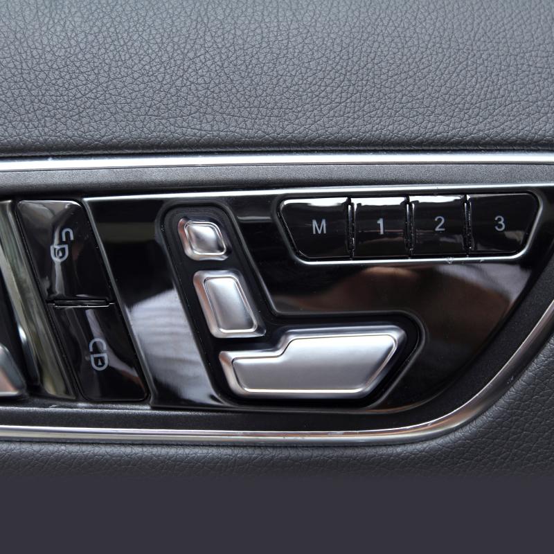 

Автомобильный Стайлинг, кнопка регулировки сиденья, чехол для Mercedes Benz ABCE Class W204 W212 GLA X156 Cla C117 GLE W166 ML GL GLS серебряный