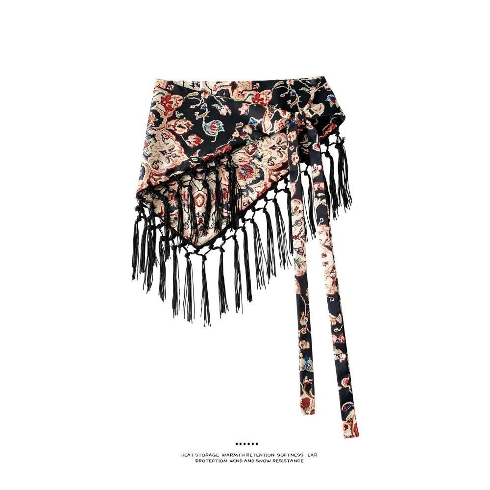 Foulard da vita boho con frange Cintura Raffinata Ricamata Frange Sciarpa per fianchi Cintura Nappa Primavera Estate