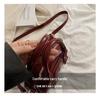 Women's 2025 Spring/Summer Textured Shell Bowling Bag - Versatile Crossbody Handbag