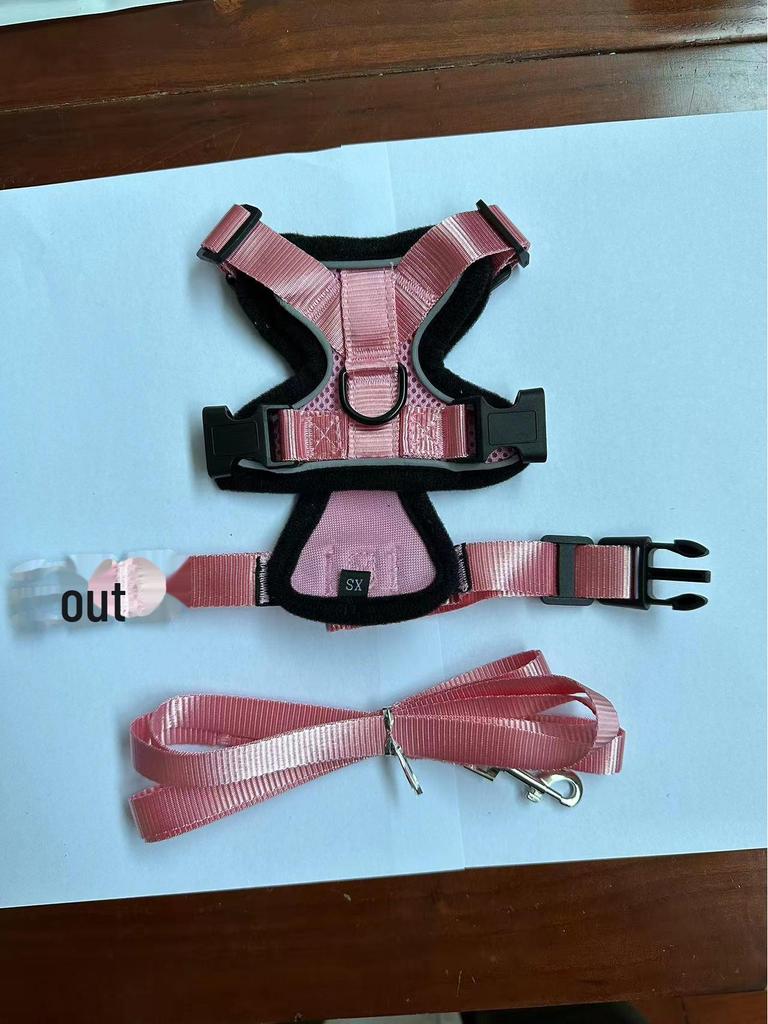Adjustable Ultra-Thin Cat Harness with Anti-Breakaway Traction Rope for Walking 