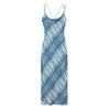 Women's Retro Print Midi Suspender Dress