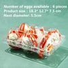 100pcs Transparent Disposable Eggs Packaging Boxes with Cover Tray Supermarket Sales Packaging Thickening Duck Egg Storage Box