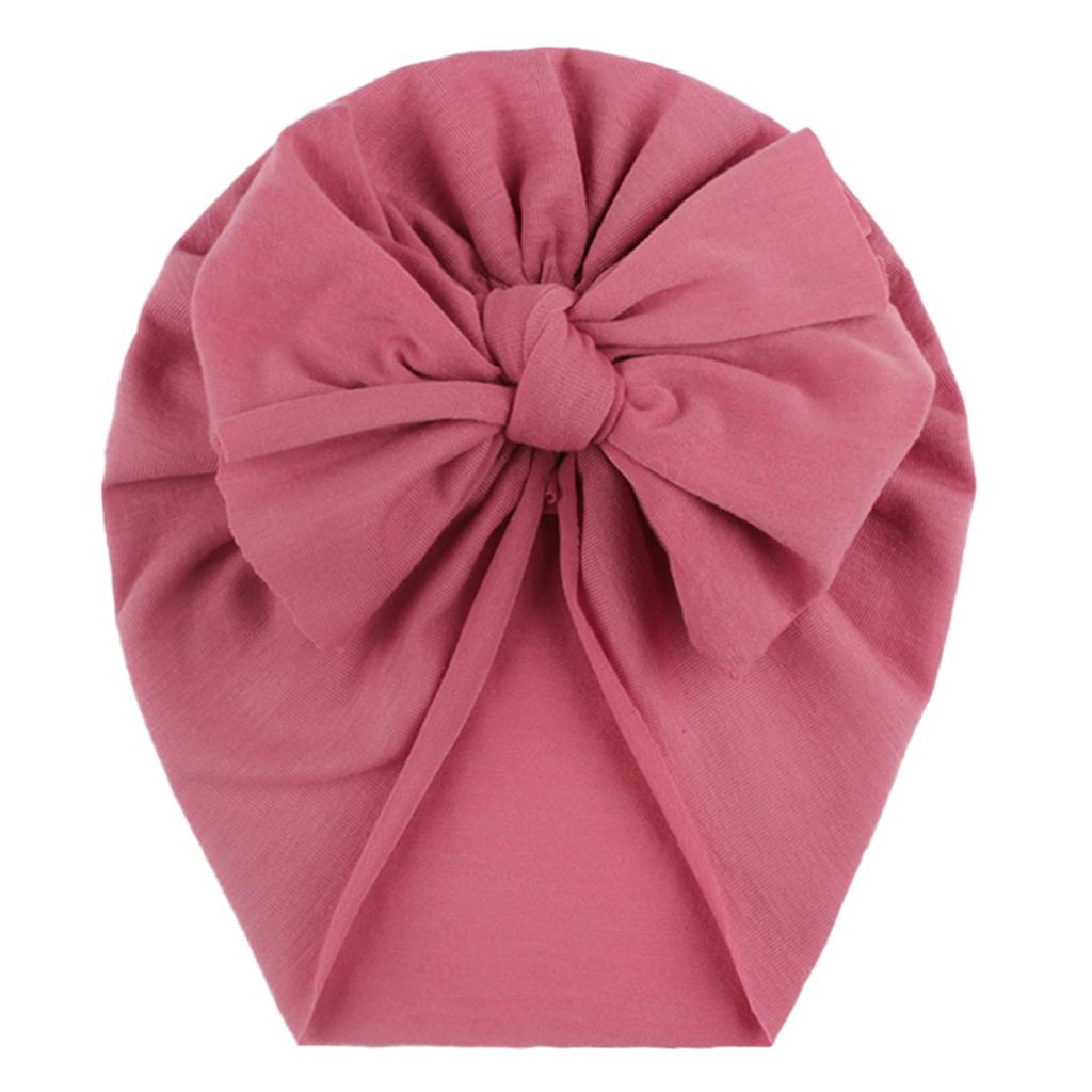 Toddler Kids Baby Boys Girls Solid Bow Knotted Hat  Headwear Accessories