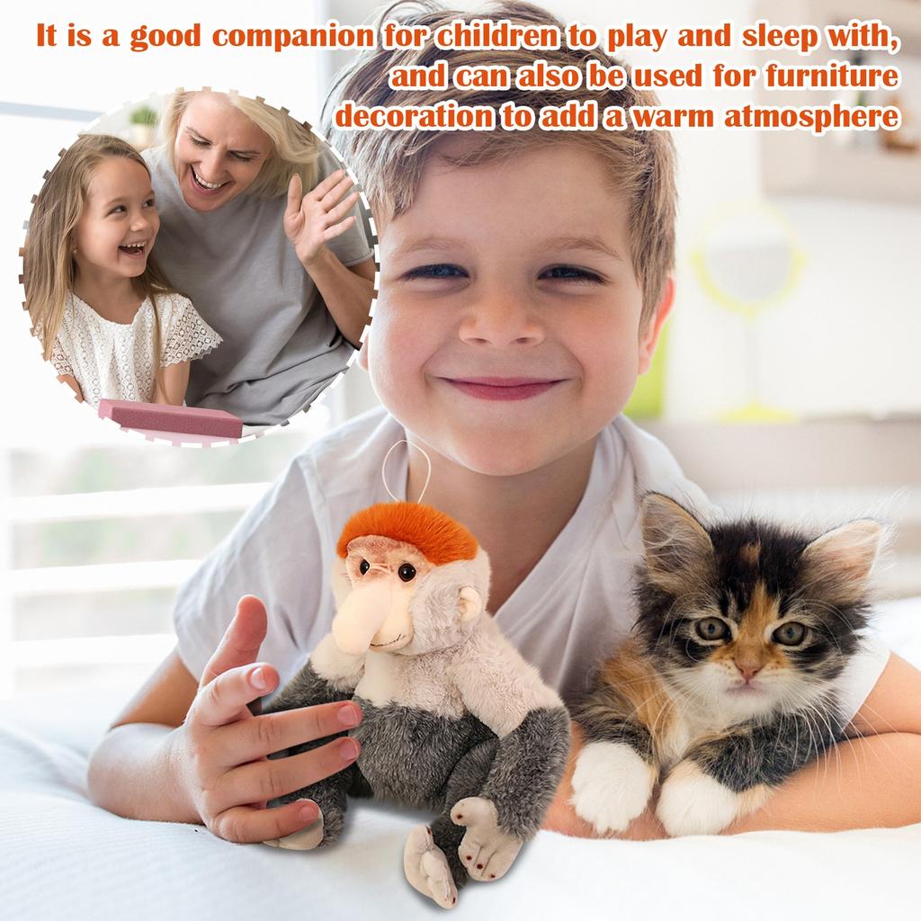 Simulation Monkey Plush Toy Proboscis Monkey Doll Doll Funny Monkey Doll