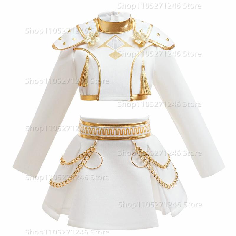 Girls Party Carnival Idol Roleplay Suit Fashion Shorts+top+jacket Three-piece Set Spring Birthday Party Costume Kids