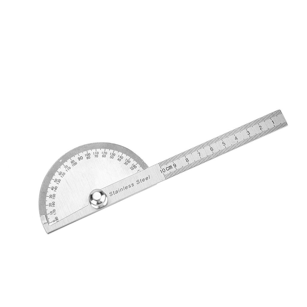 Stainless, Steel Protractor Ruler With180 Degree Rotation, Easy To Use, Clear Markings for Angle Measurement