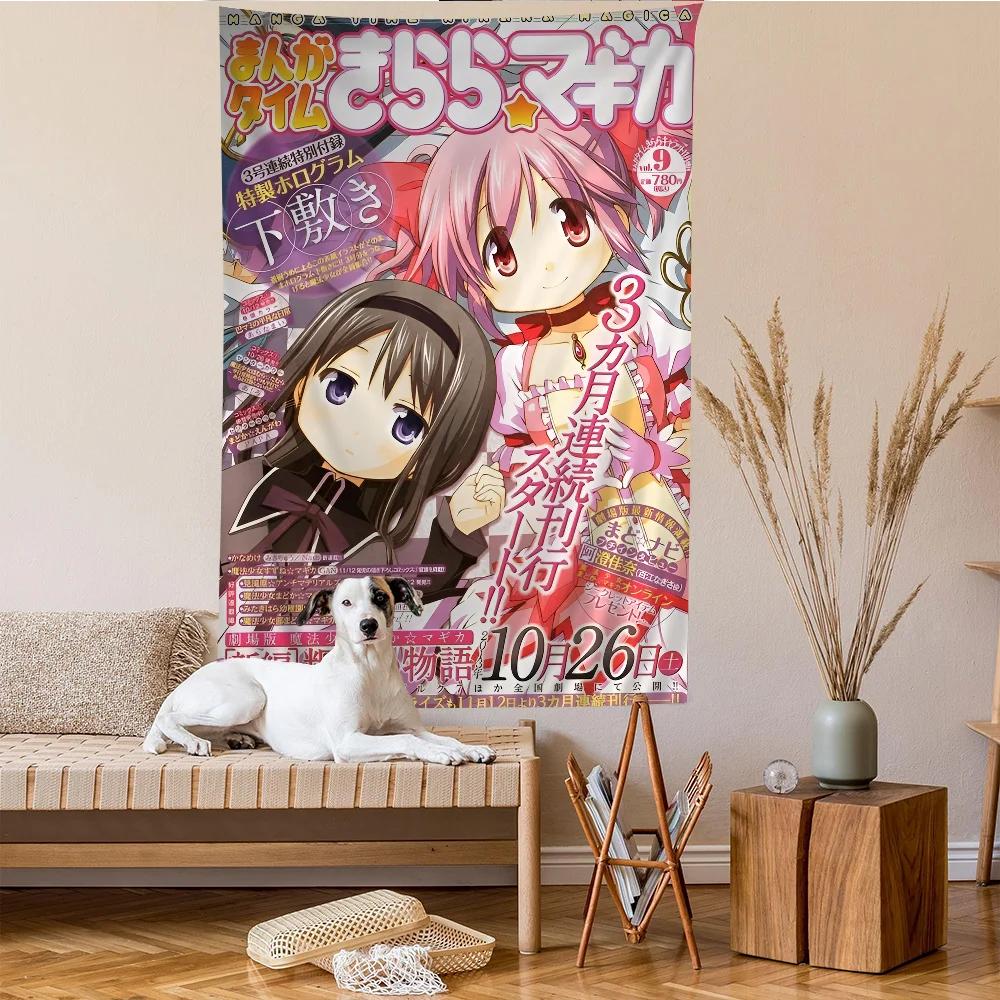 VIKAMA Puella Magi Madoka Magica Large Wall Tapestry Bohemian Hippie Indian Buddha Witchcraft Room Decor