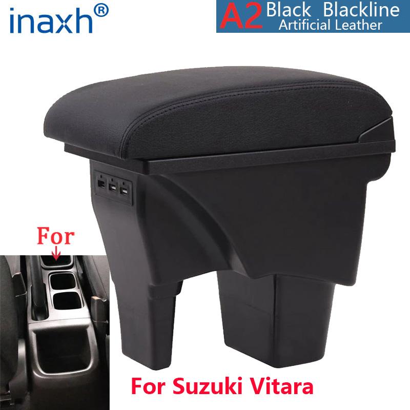 

Для Suzuki Vitara Подлокотник центральный ящик для хранения вещей автомобильные аксессуары Автомобильные подлокотники USB светодиодный свет Легко устанавливается