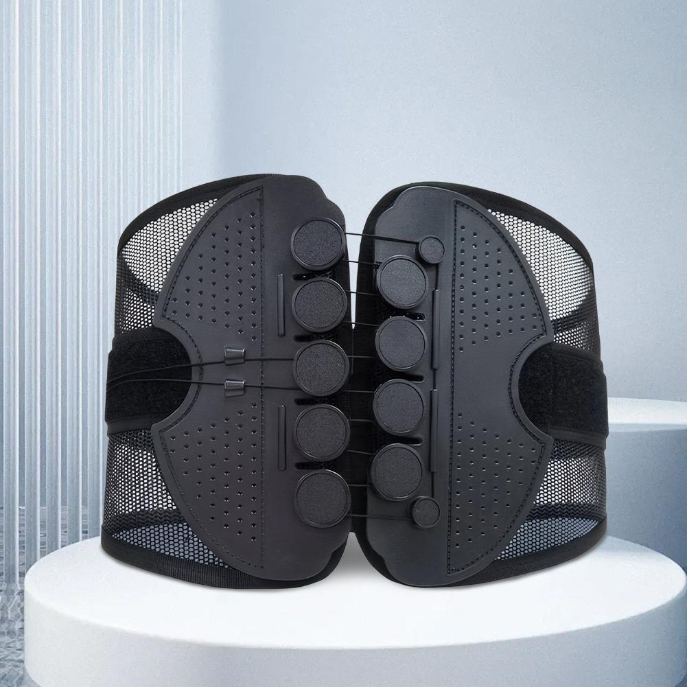 Doppelzug Taillenstützgürtel Atmungsaktiv Verstellbar Rückenstützgürtel Orthopädische Taillenstütze zum Schutz der unteren Wirbelsäule