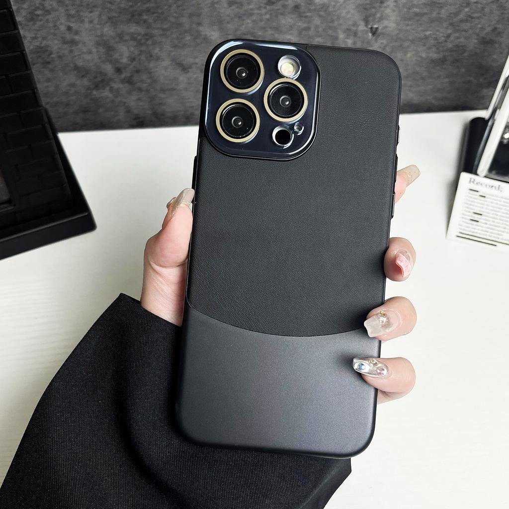 Napa Gemustertes Apple 15promax Handyhülle, Geeignet für IPhone14 Patchwork Furnier 13 Kristalllinsen Schutzhülle