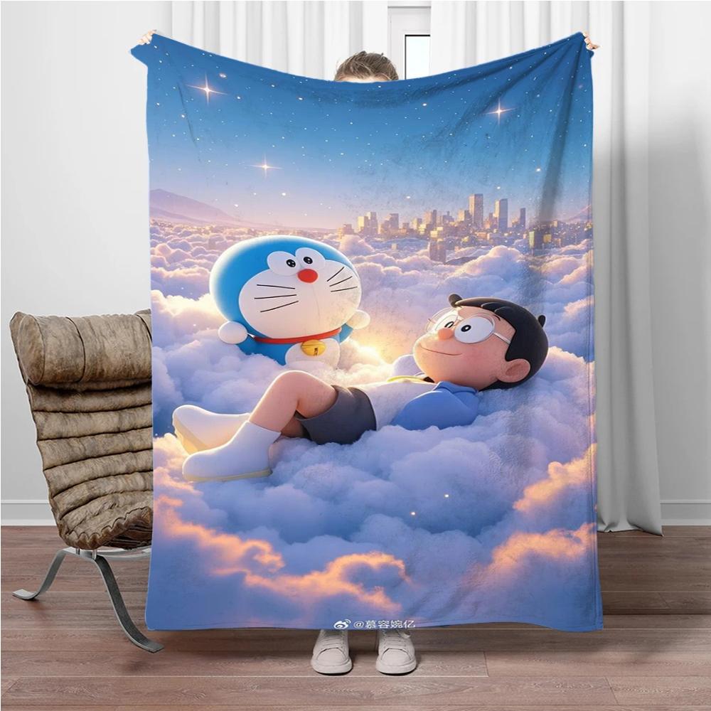 Doraemon Japonský Anime Deku Dívky Kluci Plyšový Dekorační Deku na Pohovku Novinka Teplý Deku na Všechna Roční Období Děti Student Děti Dárek