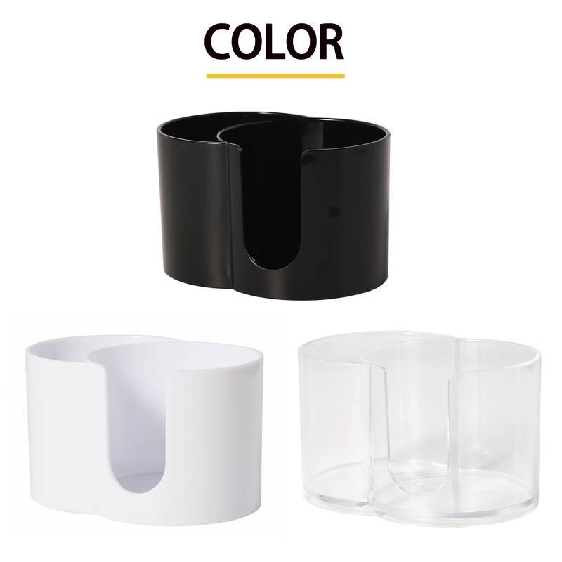 Ps And Bamboo Material Storage Container With Lid For Facial Cotton And Desk Organization