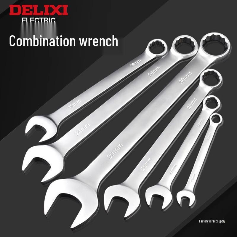 Delixi No. 10-13 Open-End Box-End Double-Ended Wrench Set