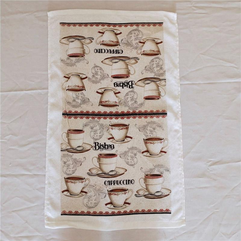 1Pc 38x63cm Colorful Flower Printed Cotton Tea Towel Kitchen Dishcloth Water Absorption Household Cleaning Cloth