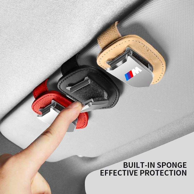 Auto-Sonnenblenden-Brillenbox, Sonnenbrillenclip, Kartenhalter, Ticketständer für BMW M E34 E36 E60 E90 E46 E39 E70 F10 F20 F30 X5 X6 X1 M3 M5 M6 E71 F01 F87