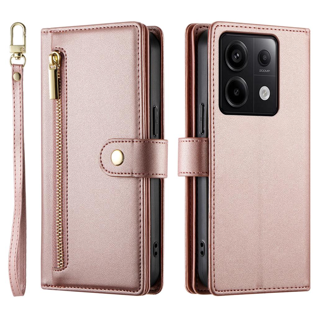 Crossbody Zipper Cards Solt Wallet Leather Case For Xiaomi Redmi Note 13 Pro Plus 12 13C POCO X6 5G Lanyard Bag Pocket Cover