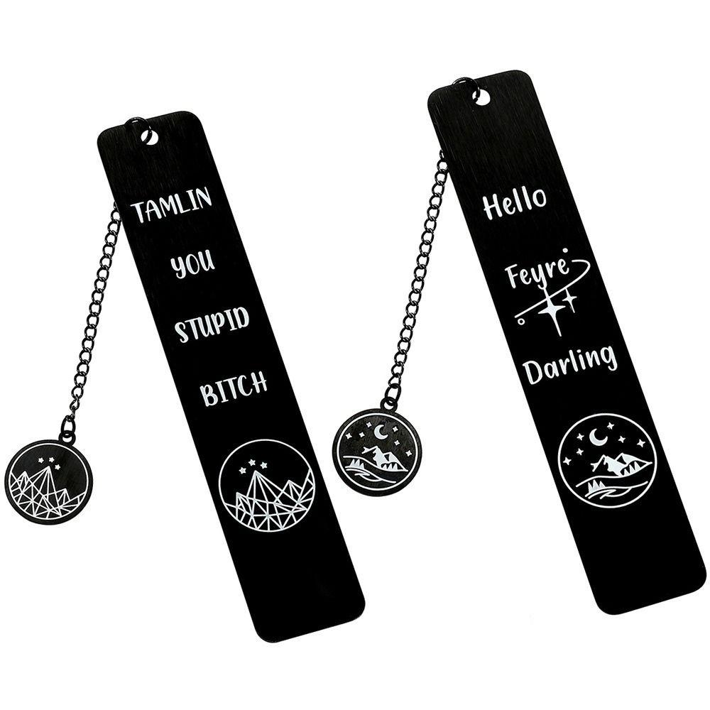 Stainless Steel Acotar Bookmark Text Design Inspirational Bookmark New Moon Mountains Bookmark