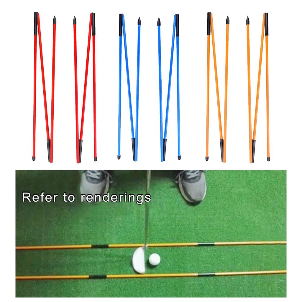 2pcs Golf Alignment Rods Training Sticks Aids for Aiming Trainer