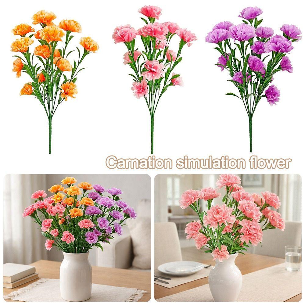 14-flower Artificial Carnation Bouquet DIY Home Wedding Photography Decoration  Home Decor