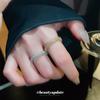 Real gold electroplated zircon twist opening ring women's niche high-end ring versatile fashion light luxury jewelry wholesale