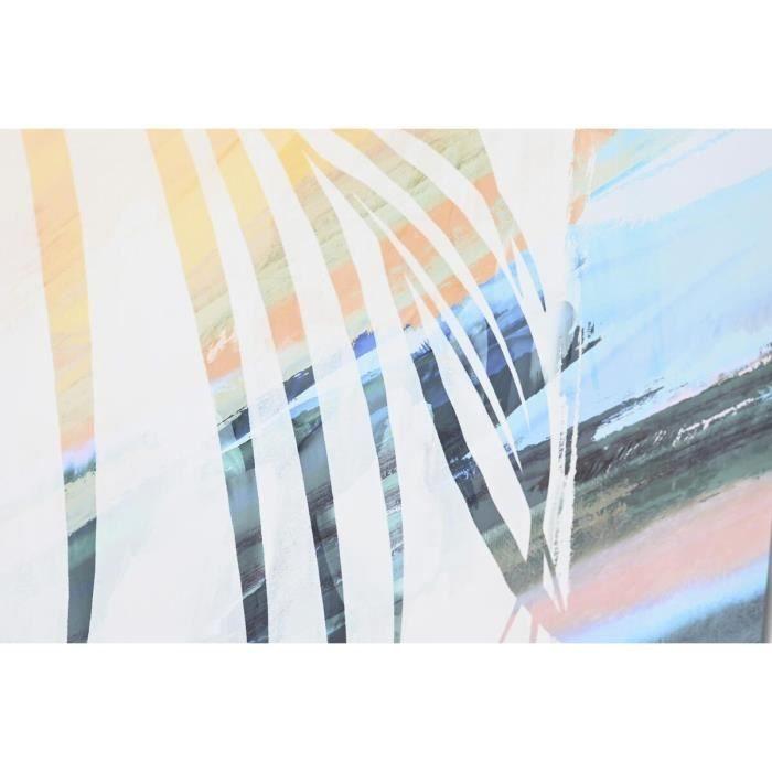 Cadre - Tropical - 100 x 4 x 100 cm - 2 unités - Vert et brun - Décoration murale