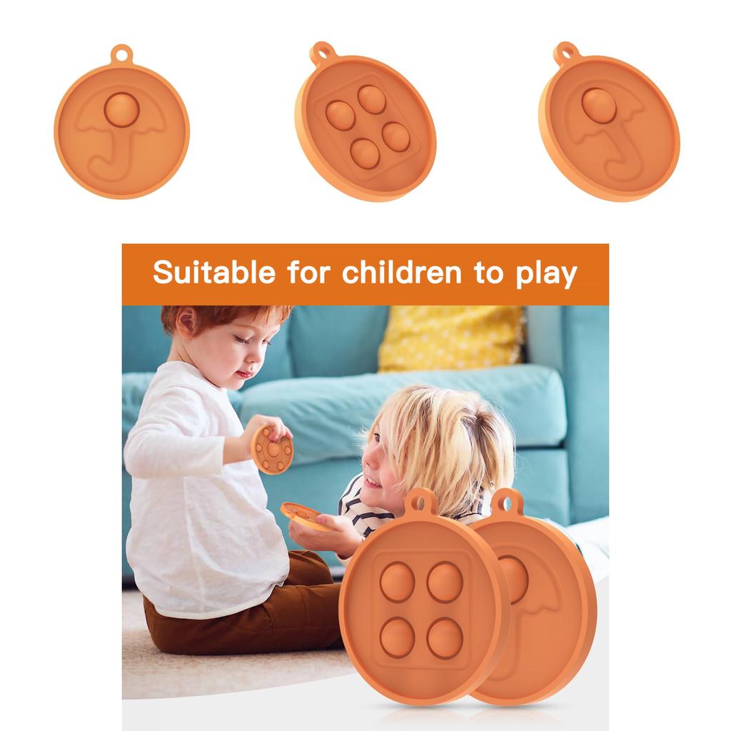 Squid Game Pop It Simple Dimple Push Bubble Keychain Pendant Fidget Toy For Stress Relief Fun
