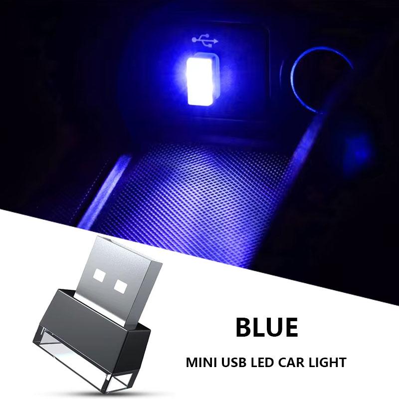 1/2/4PCS Mini USB LED Car Light Auto Interior Styling Atmosphere Decorative Lamps Emergency Lighting Portable Ambient Lights