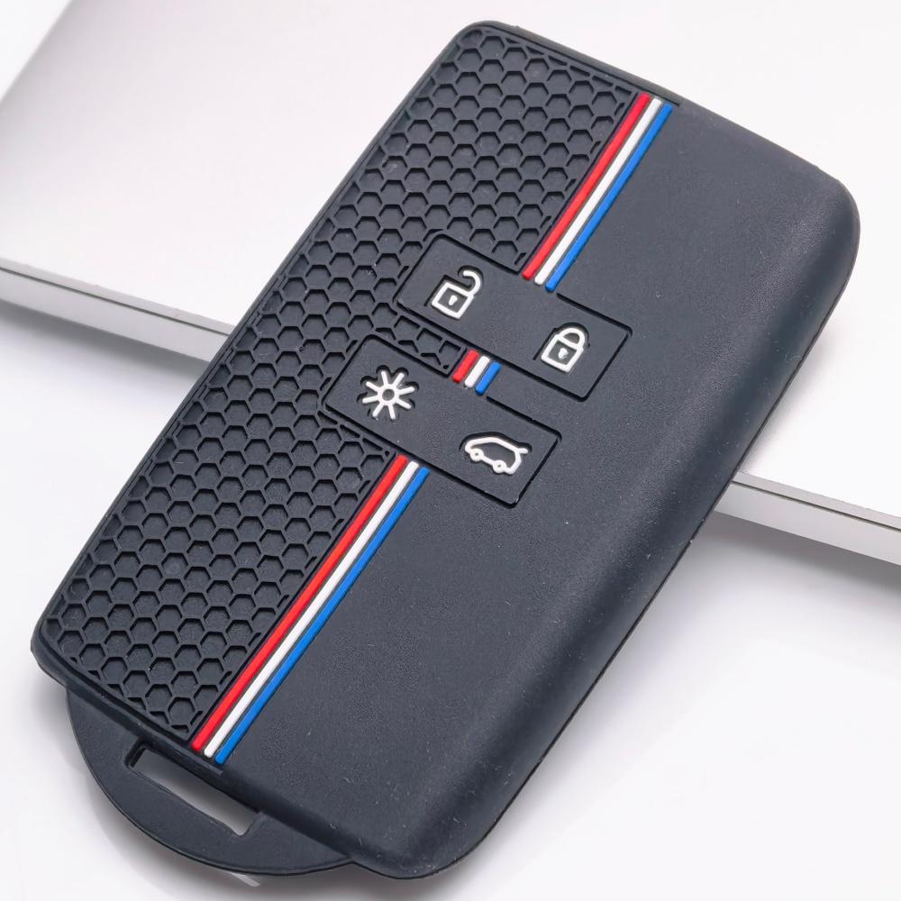 Silicone Car Key Fob Cover Compatible with Renault Megane 4 Talisman Espace 5 Koleos 2 Scenic 4 Captur 2 Clio 5 Arkana This textured anti slip key чёрный