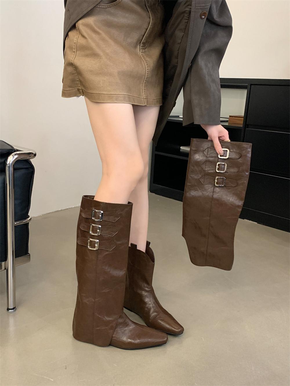 мода Острый Носок Женские Сапоги до Колена Челси Ботас 2024 Новые Поступления Модные — фото 5