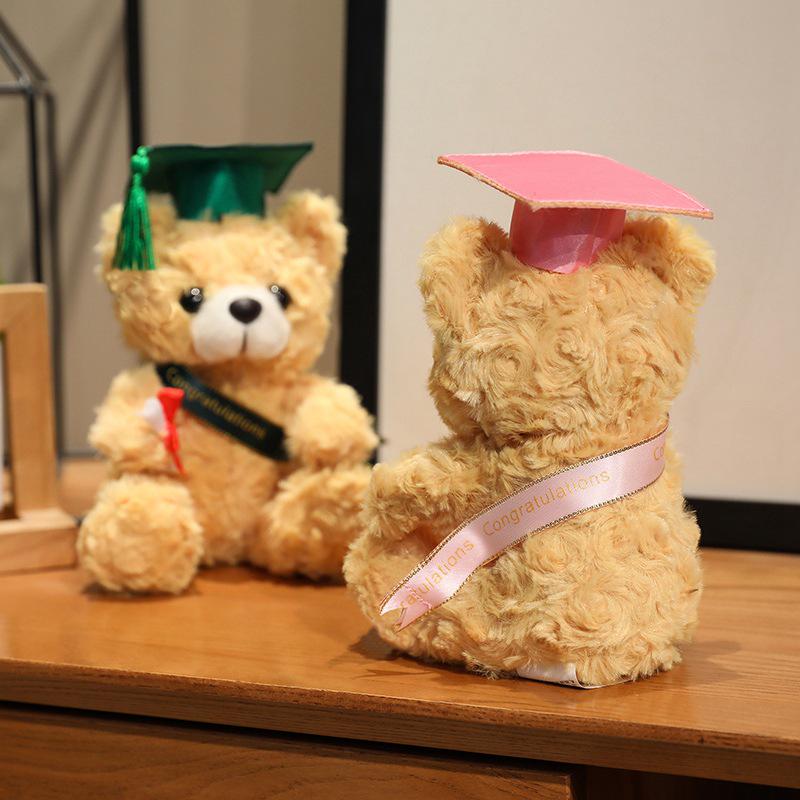 Graduation Bear Plush Toy with Doctor's Hat - Commemorative Teddy Gift