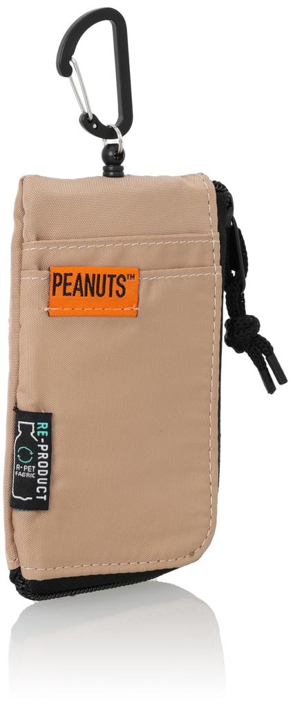 Snoopy Key Pass Key Key Commuter Pass Smart Key Cute Beige Case, Case, Pouch, Reel, Carabiner, Hook, Case, Eco-Friendly R-PET Fabric, Case, Car,