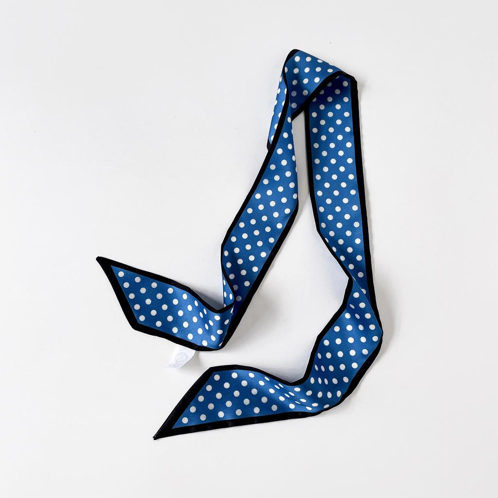 Simple light luxury line printing long silk scarf streamer European and American bag wrist strap simulation silk women's silk scarf wholesale