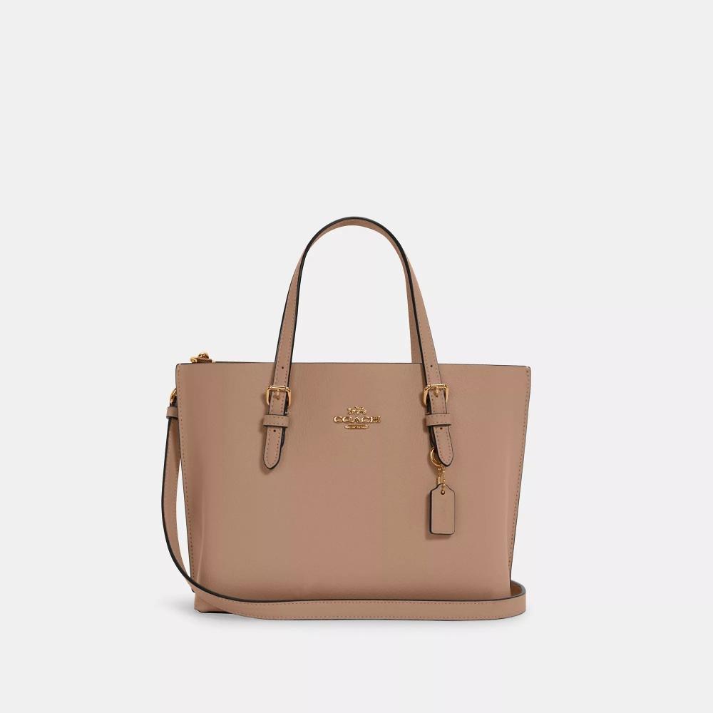 

Coach Mollie Tote 25 gold taupe oxblood