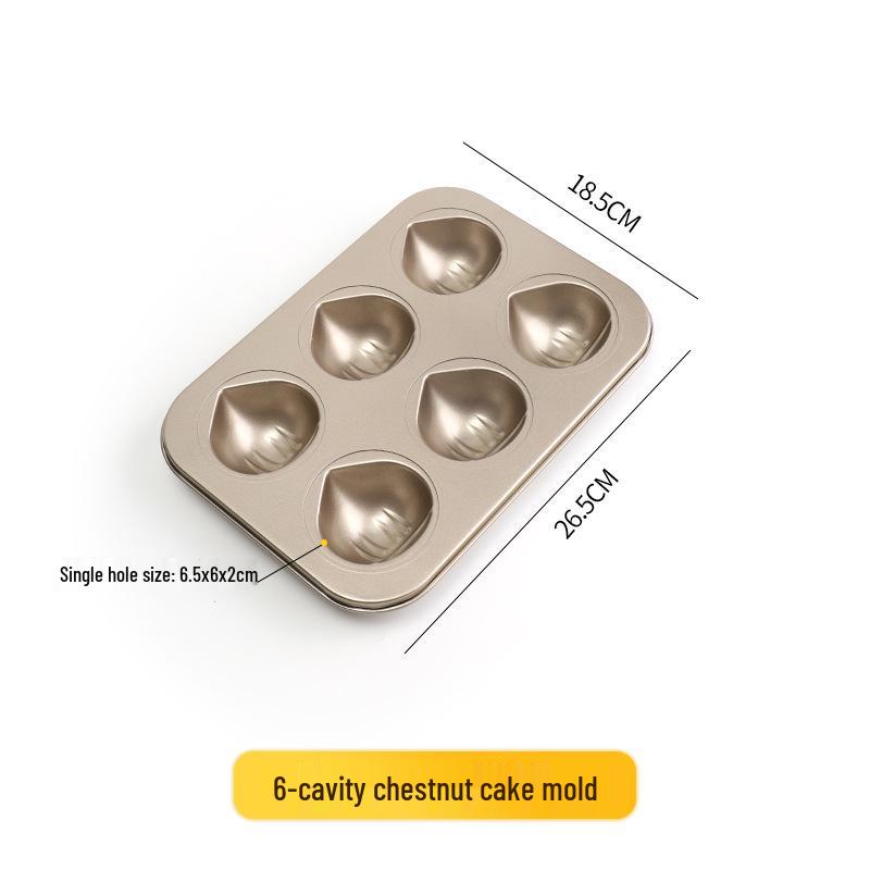 12-Cavity Non-stick Madeleine Mold for Chestnut Butter Rice Cakes