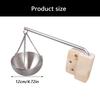 Essential Oil Bowl Stainless Steel Sauna Oil Cup Sauna Aromatherapies Bowl Oil Cup Holder with Wood Plate and Screws