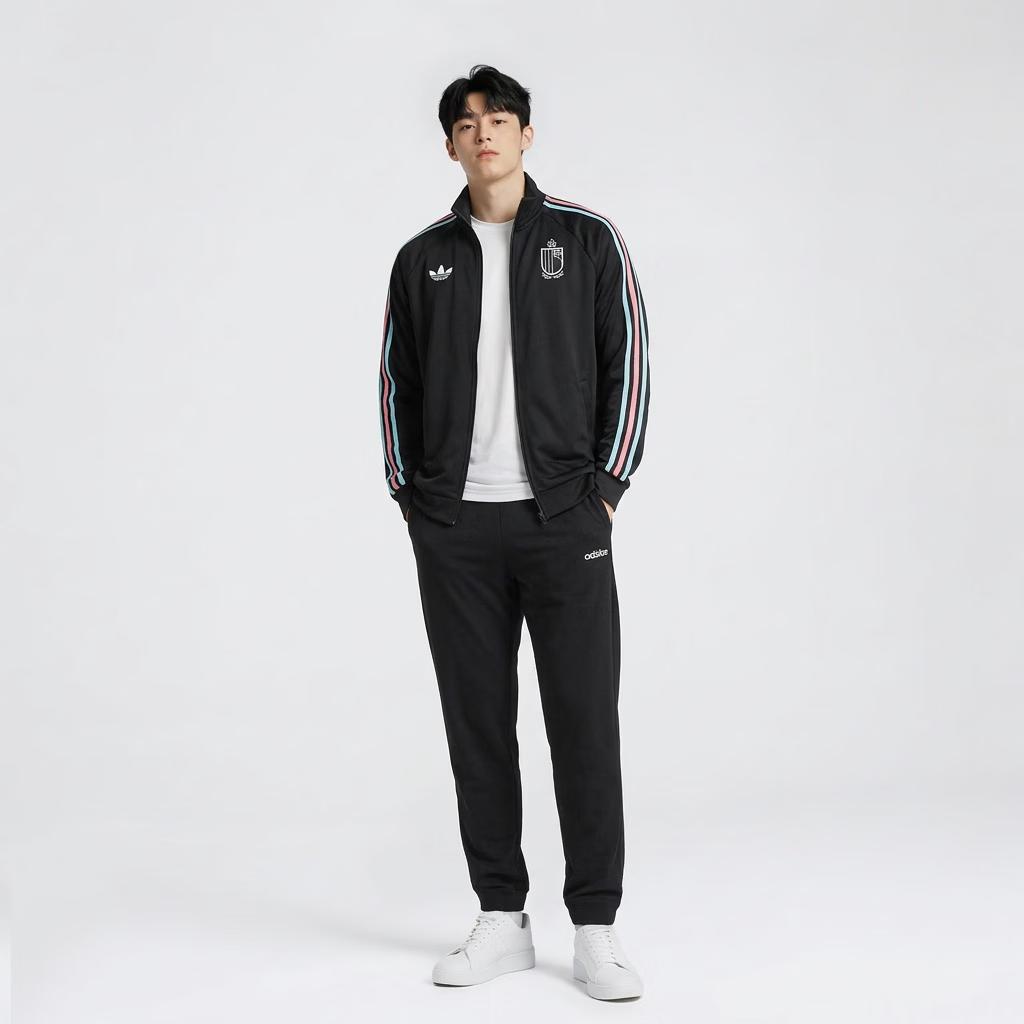 Adidas Men's Black Football Series Rbfa Og Tt Belgium Knit Jacket Cm