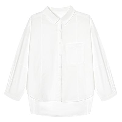 New Spring Fashion Style Slimming Shirt for Women's Solid Color Large Size Shirt