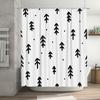 Modern Simple Black Arrow Shower Curtain Waterproof Bath Decoration Home Decor Bathroom Accessories White With Black Arrows Desi