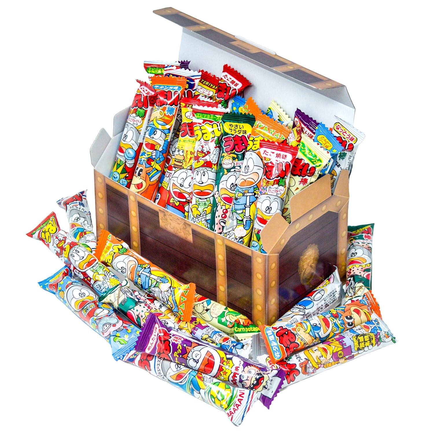 

Umaibo Assortment Treasure Box 36 Sticks Sweets Dagashi Snacks