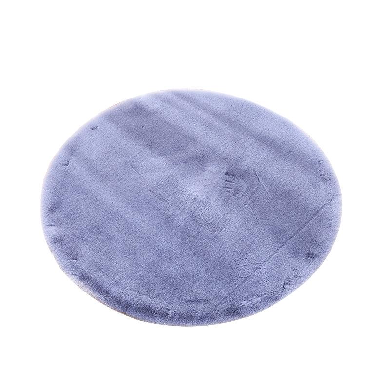 Imitation Rabbit Fur Round Floor Mat for Living Room or Bedroom