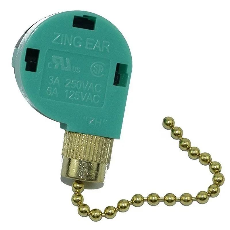Zipper Switch, Fan, Wall Light, Ceiling Light Control Multi-speed Multi-light Green Four-speed Pull Switch