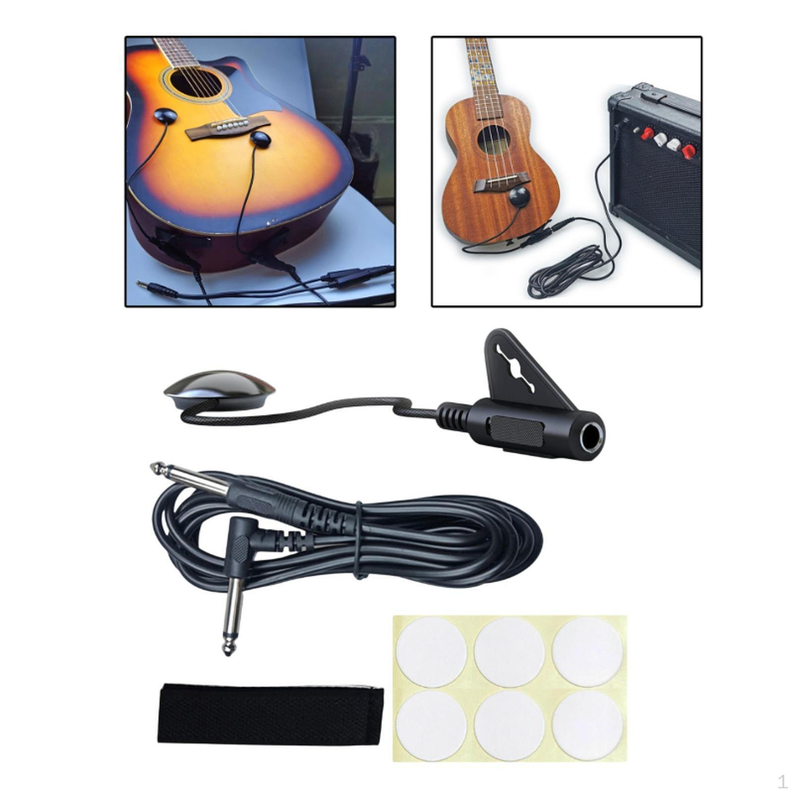 

Микрофон Пьезо -звукосниматель, -преобразователь -звукосниматель с кабелем для арфы, скрипки, баса 5 meter cable