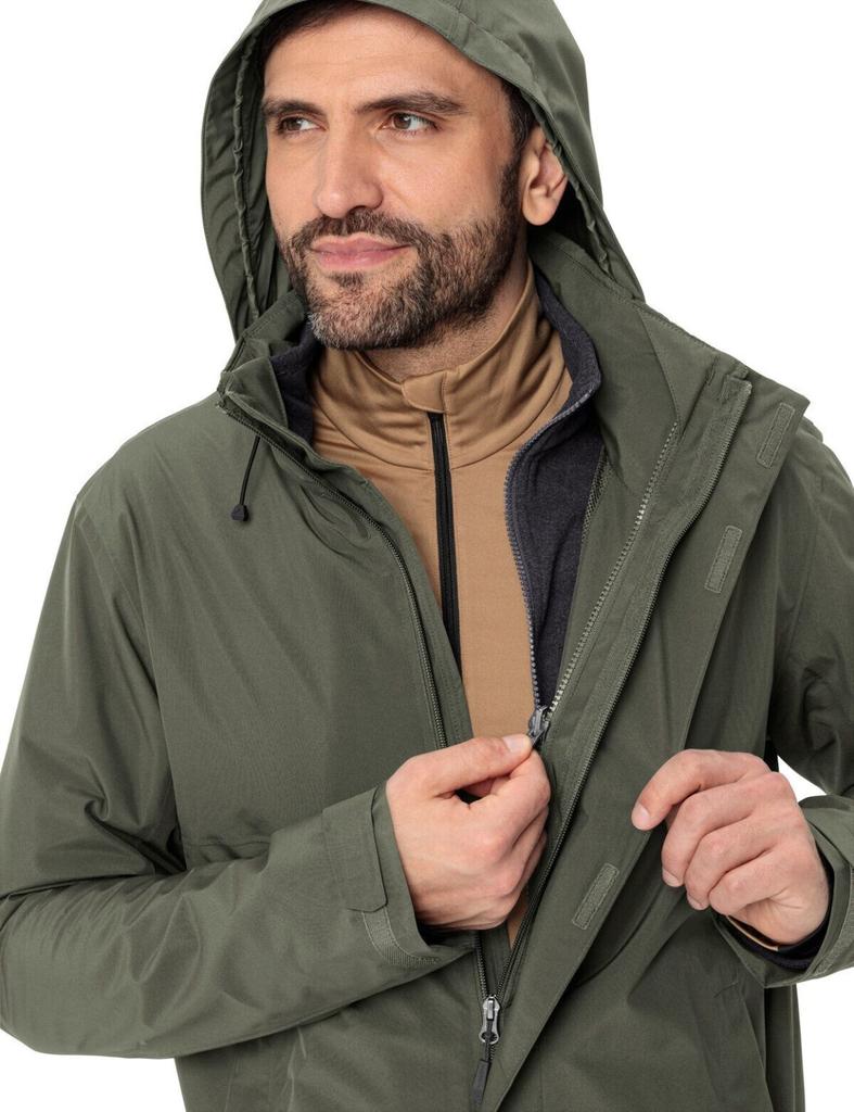 VAUDE Мужская куртка Rosemoor 3 в 1 (46382) хаки
