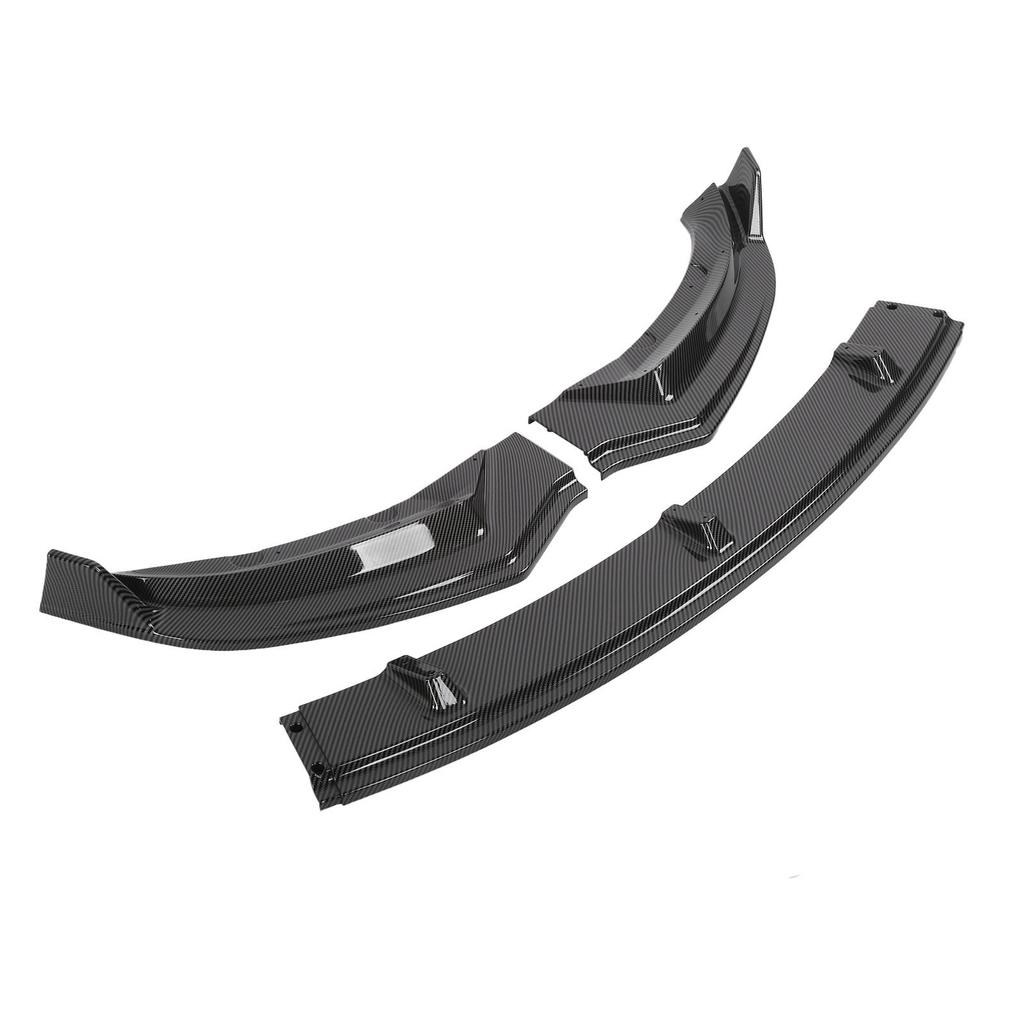 3pcs Front Bumper Lip Spoiler Trim Protection Carbon Fiber Style Replacement for Tesla Model 3