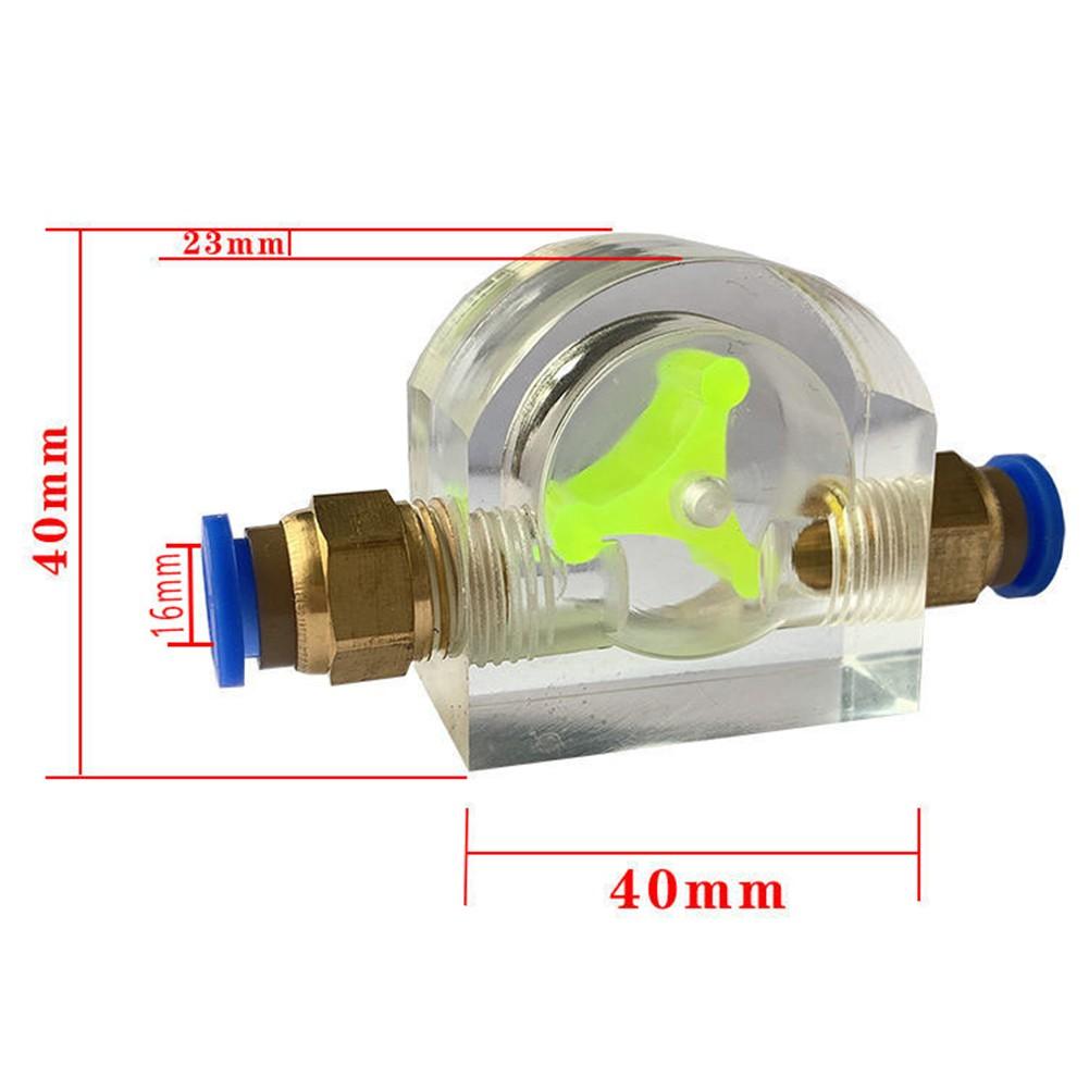 Water Cooled Flow Meter for Computer Heat Pipes 1pcs Acrylic Cooling Indicator