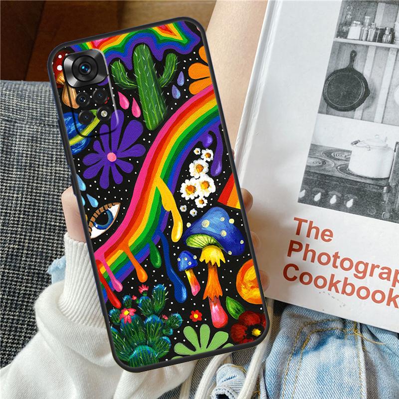 Indie Hippie Art For Xiaomi Redmi Note 13 Pro 9 10 11 12 14 Pro 11S 12S Phone Case For Redmi 12C 13C 14C 10C